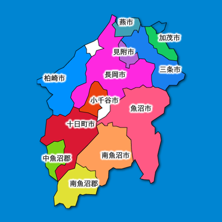 新潟県中越エリア地図